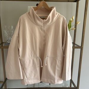 Apricot Quarter-Zip Pullover